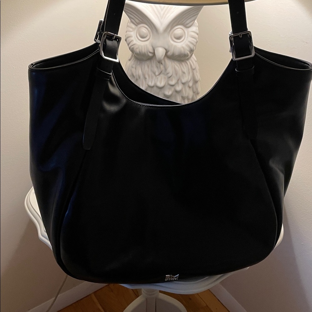 Rebecca Minkoff Black Faux Leather Ryder Tote Bag - Picture 3 of 10